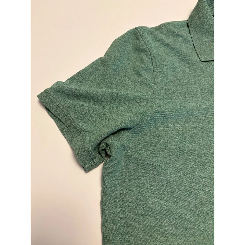 Banana Republic Polo Shirt Mens XL Green Short Sleeve Elephant Logo Pique Knit